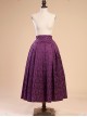 Victorian Retro Jacquard High Waist Big Hem Skirt