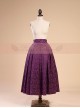 Victorian Retro Jacquard High Waist Big Hem Skirt