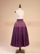 Victorian Retro Jacquard High Waist Big Hem Skirt
