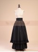 Victorian Retro Slim Fit Flounced Long Style Super Big Hem Skirt
