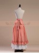 Victorian Retro Slim Fit Flounced Long Style Super Big Hem Skirt