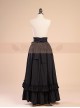 Victorian Retro Slim Fit Flounced Long Style Super Big Hem Skirt