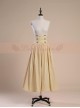 Victoria Palace Style Retro High Girdle Beige Big Hem Skirt
