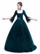 Blue Velvet Marie Antoinette Queen Theatrical Ball Dress