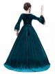 Blue Velvet Marie Antoinette Queen Theatrical Ball Dress