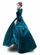 Blue Velvet Marie Antoinette Queen Theatrical Ball Dress