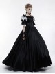 Victorian Palace Style Retro Black Long Ball Dress