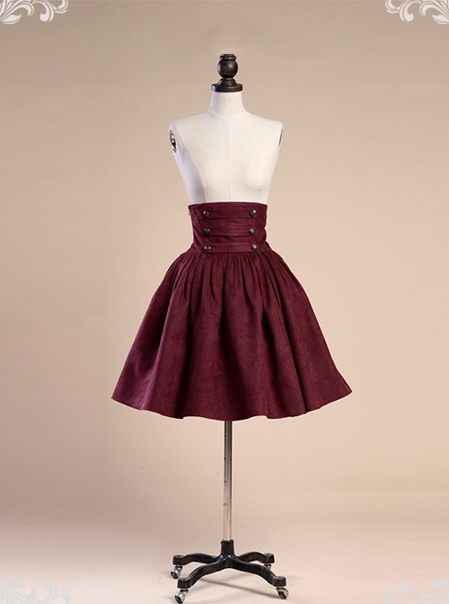 Palace Style Retro Victorian High Girdle Big Hem Skirt