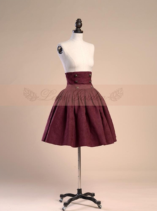 Palace Style Retro Victorian High Girdle Big Hem Skirt