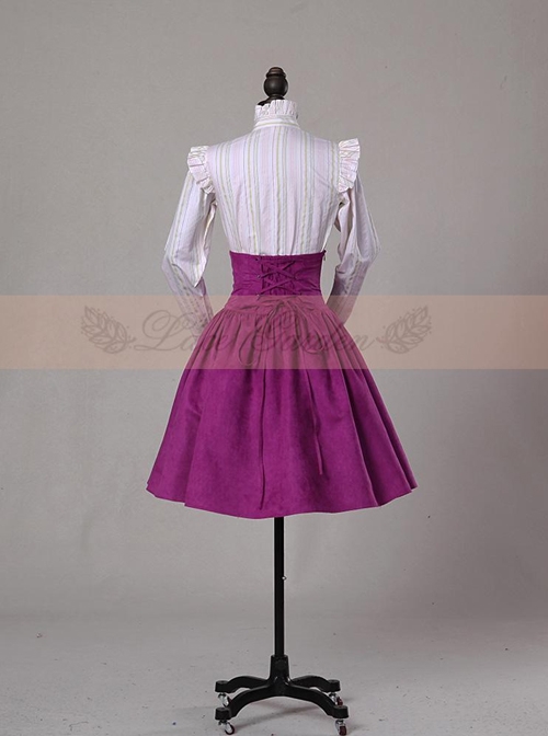 Palace Style Retro Victorian High Girdle Big Hem Skirt