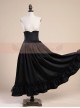 Retro Victoria Girdle Black Big Lower Hem Flounced Skirt