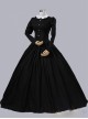 Gothic Victorian Queen Victoria Day Black Cotton Dress