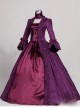 Victorian Marie Antoinette Purple Trumpet Sleeves Masked Ball Dress