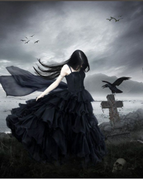 black gothic dress