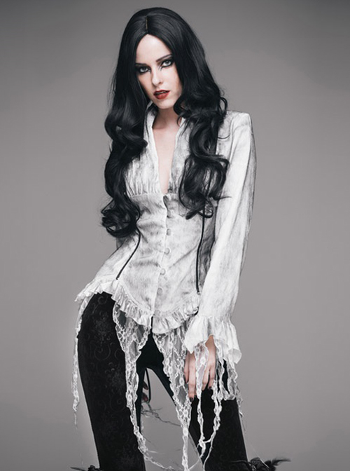 dark white Goths shirt