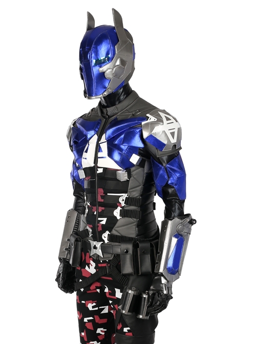 Game Batman Arkham Knight Arkham Knight Battle Suit Halloween Cosplay  Costume Top And Pauldrons - Magic Wardrobes