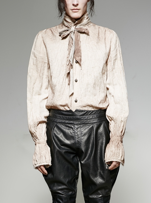 Men's Shirts Tops Fashion Halloween Gothic Steampunk Retro Lantern Sleeve Button Turtleneck Tuxedo Shirts Blouse Tops 