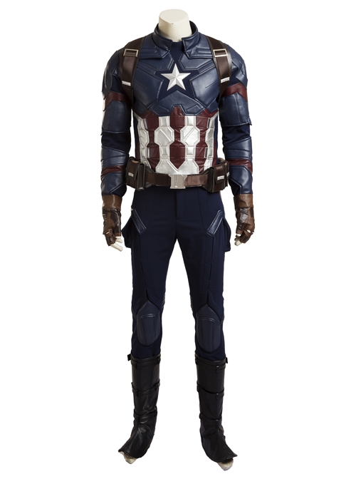 Captain America Civil War Captain America Cosplay Costume Upgraded Version  Full Set - Magic Wardrobes