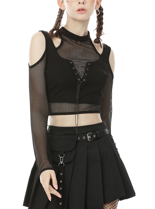 One-Shoulder Long Sleeve Punk Shirt