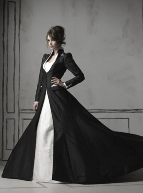 A-Line Long Sleeve Backless Princess Gown Wedding Dress Bridal Gown –  Pgmdress